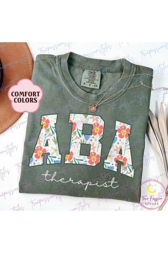 Floral Aba Therapist Rbt Behavior S02779 T-Shirt All Size S-3XL