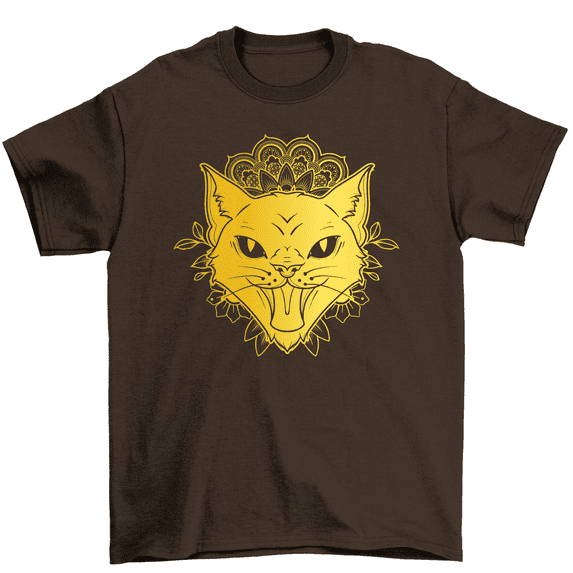 Floral Abstract Cat Face T-Shirt Cat Lover Tee Men Women Unisex