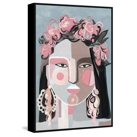 Floral Abstract Floater Framed Painting Print on Canvas