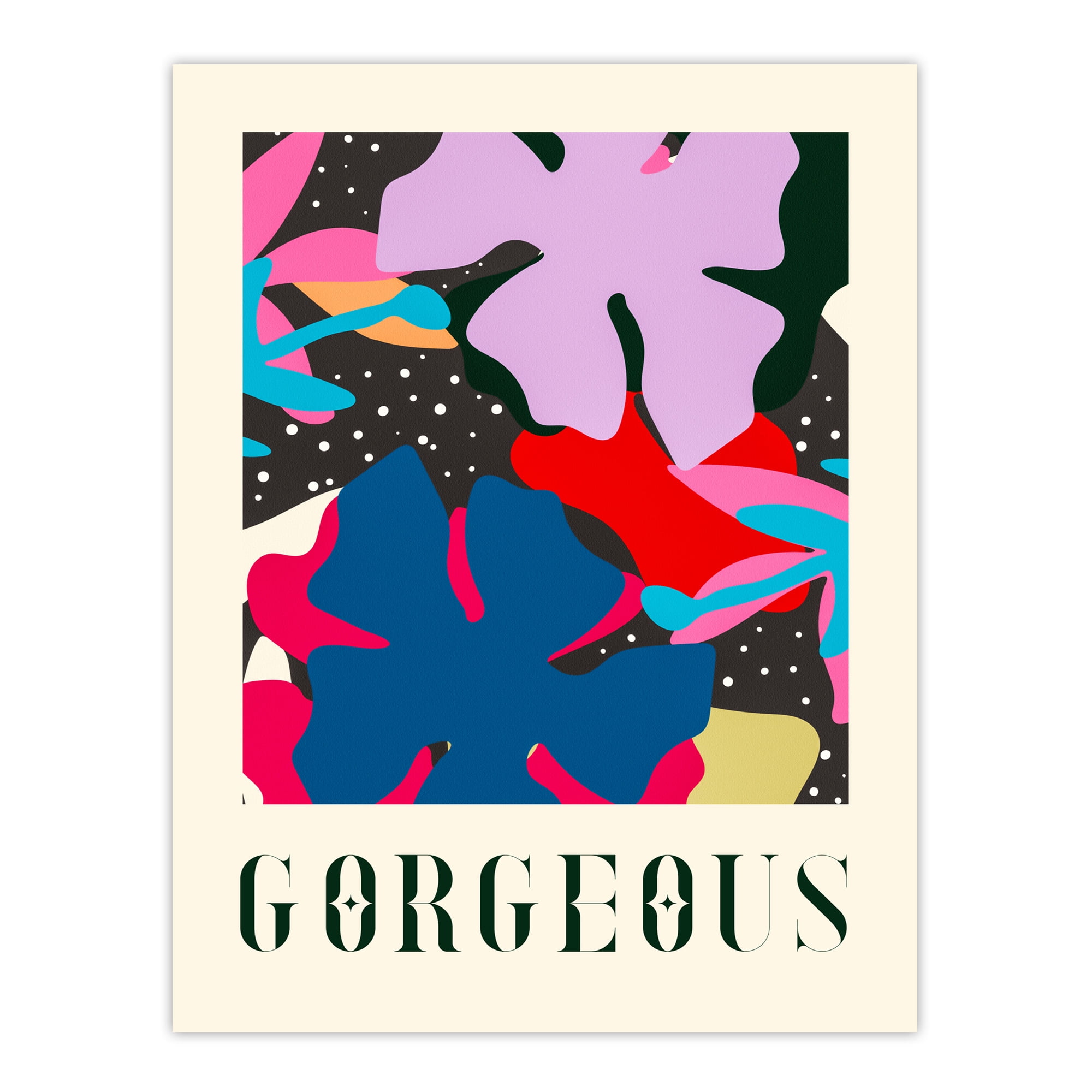 Floral Abstract Quote Graphic Pattern Bold Extra Large XL Wall