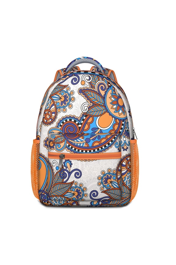 Floral Abstract Waterproof Backpack - Stylish Ergonomic School Bag with Organized Storage Pockets
