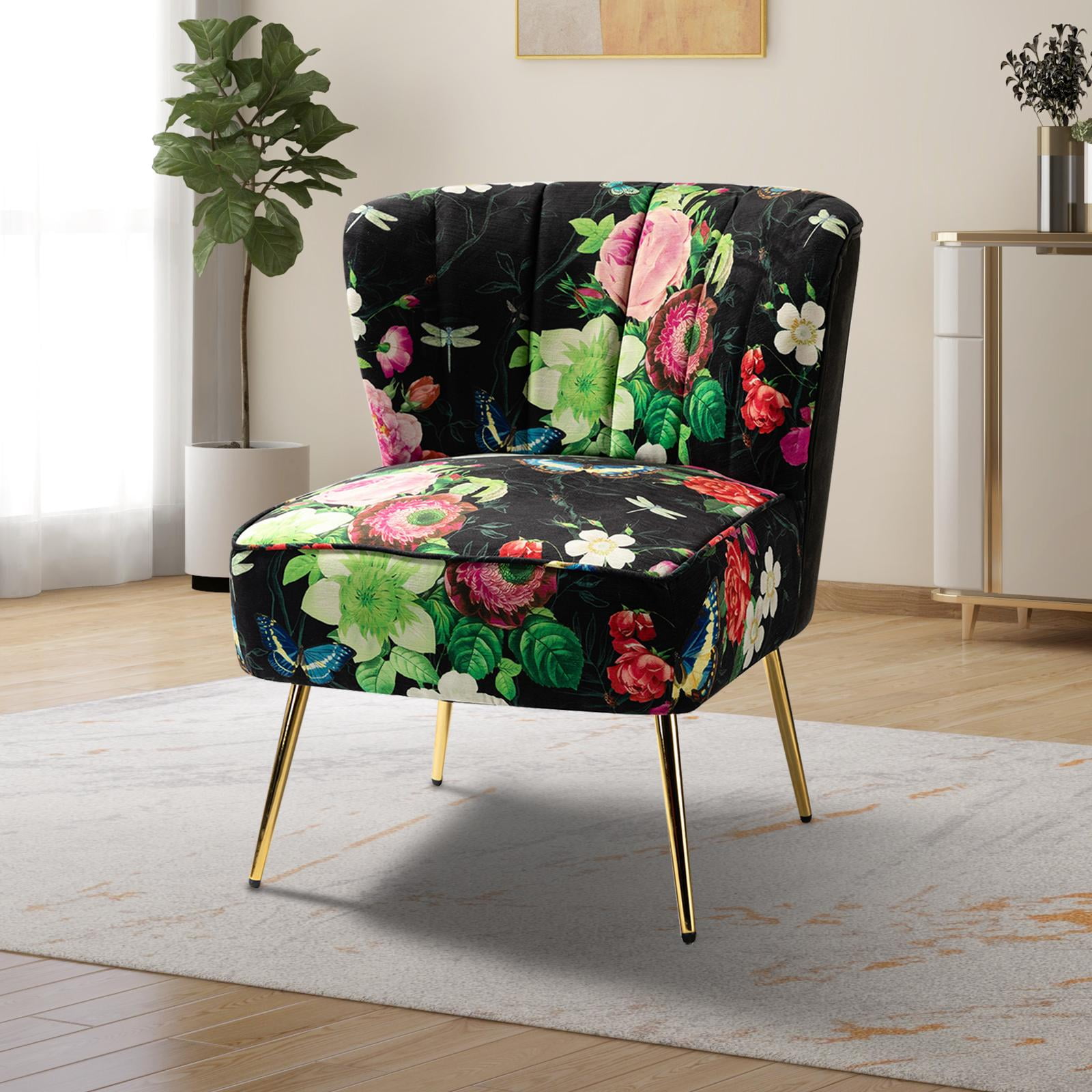 Black floral chair hot sale