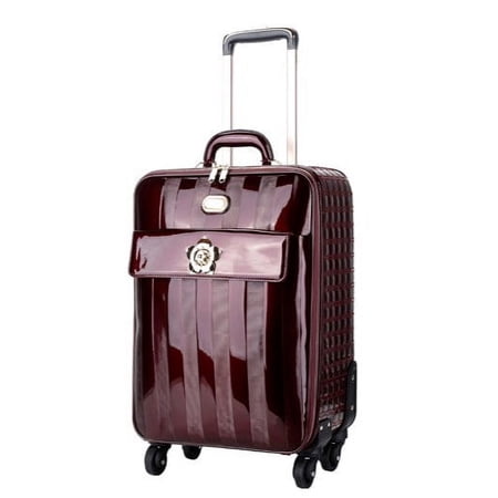 Floral Accent Light Weight Spinner Luggage
