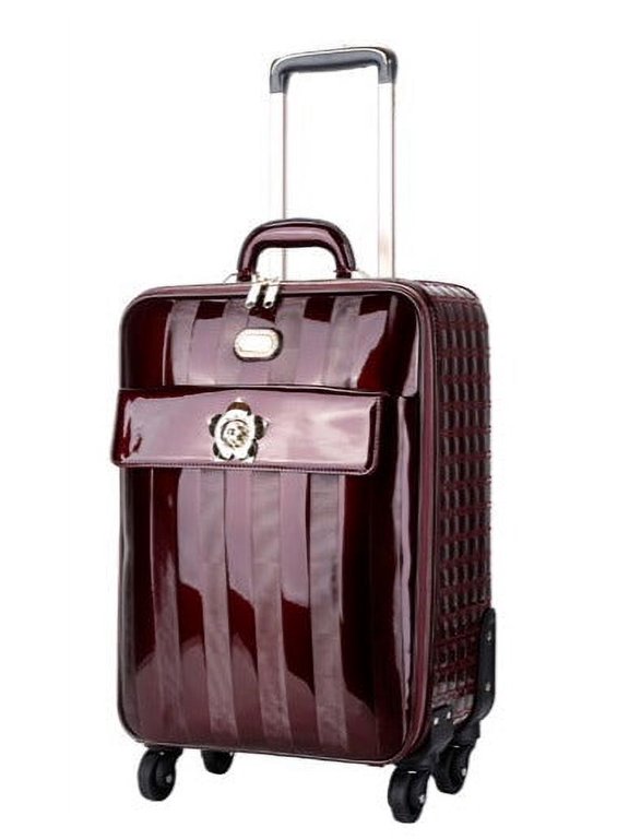 Floral Accent Light Weight Spinner Luggage