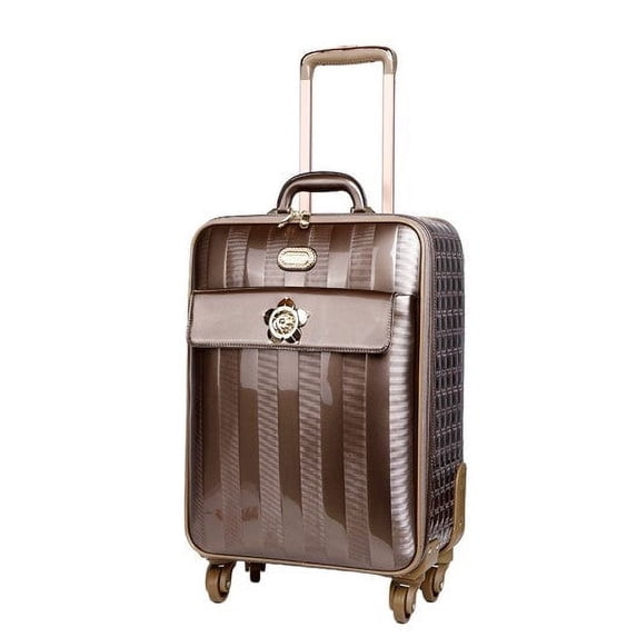 Floral Accent Light Weight Spinner Luggage