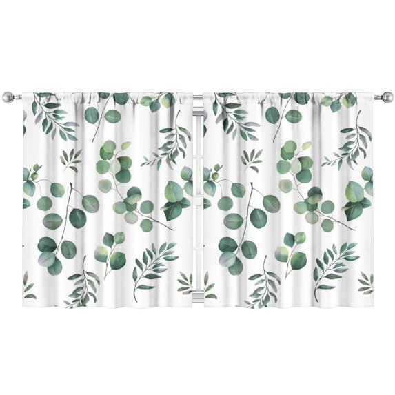 Floral Accent Window Drapes 52x63 Inch Rod Pocket Blackout Curtains 2 Panels for Bedroom and Peaceful Light Control