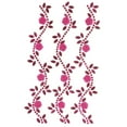 thumbnail image 1 of Floral Accented Rhinestone Swirl Stickers, 6-1/4-Inch, 3-Count, Fuchsia, 1 of 1