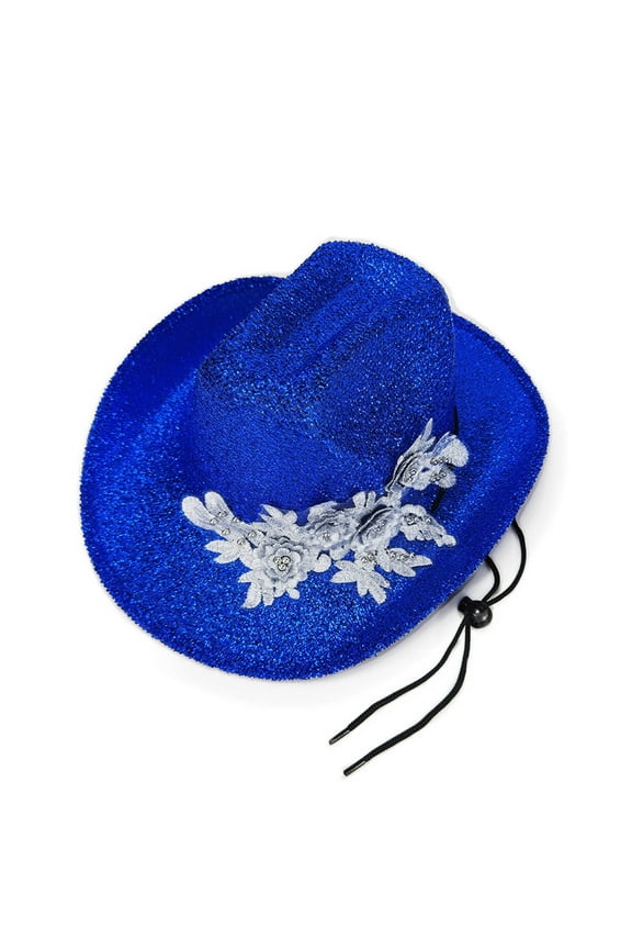 Floral Accessories Cowboy Hat Vintage Disco Style Bowler Hat for Stage Performance Party Hats for Adults La Hat Women Womens Western Cowboy Hats Denim Hats for Toddler Boys Hat Stretcher for