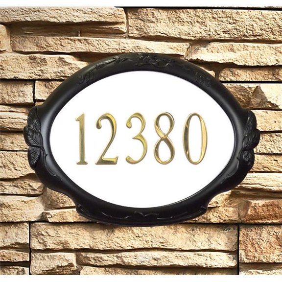 Floral Address Plaque - Mocha