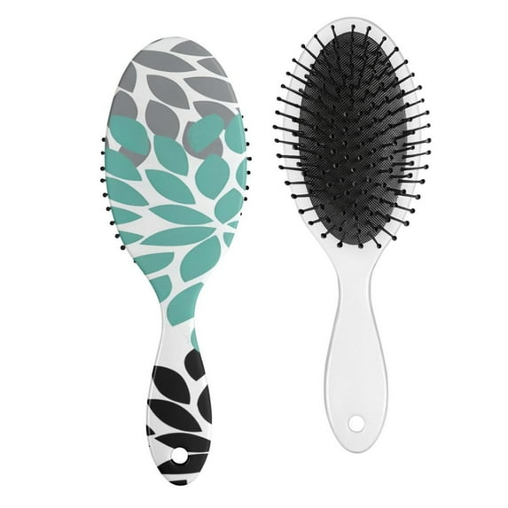 Floral Aesthetic Hair Brush, Retro Chic Paddle Comb with Anti-Static Bristles, Ideal for Women, Kids, Home and Travel Use