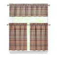 thumbnail image 1 of Floral Aesthetic Kitchen Curtains Set - Earthy Bohemian Tier & Valance with Rod Pocket Design, 1 of 5