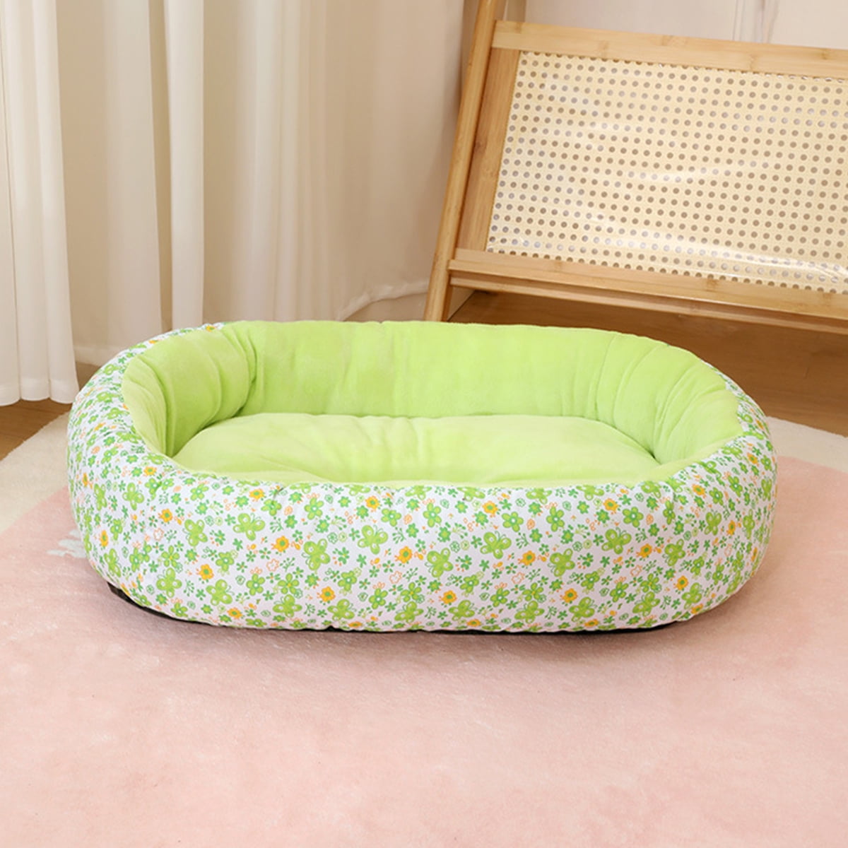 Floral All Season Dog Bed for French Bulldog Chihuahua Soft Cat Bed for Dogs Sleeping Puppy Pad Sofa Dog Bed  Four Color Pet Pad