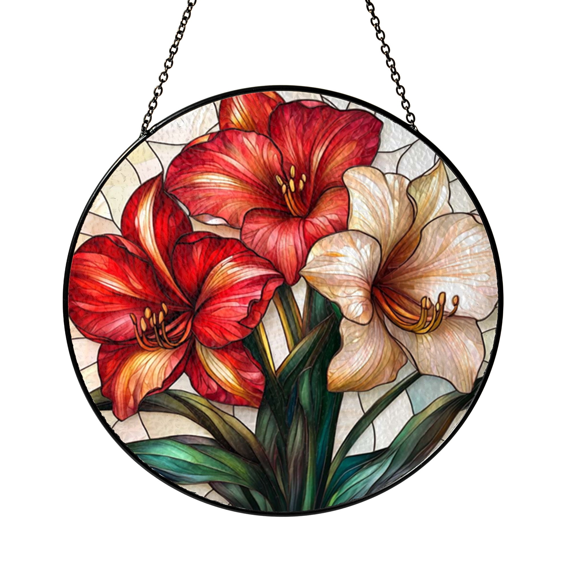 Floral Amaryllis Scene Suncatcher – Window Decor - Walmart.com