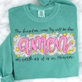 thumbnail image 1 of Floral Amen Easter Sweatshirt, Retro Christian Shirt, Daisy Cross Bible Verse Crewneck, Scripture Faith Spring Top, 1 of 5