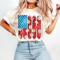 thumbnail image 1 of Floral American Flag Shirt, 4th of July USA Tee, Patriotic Summer Shirt, Red White Blue Flower Shirt, Independence Day Shirt, USA Pride Outfit, 1 of 5