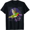 thumbnail image 1 of Floral Animal Bird Beautiful Flowers Vintage Hummingbird T-Shirt, 1 of 5