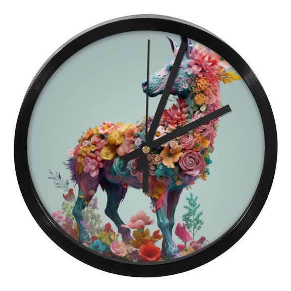 Floral Animal Elegant Wall Clock for Offices and Homes, Perfect Mother's Day Gift for Mom - Precise Quartz Movement and Stylish Design