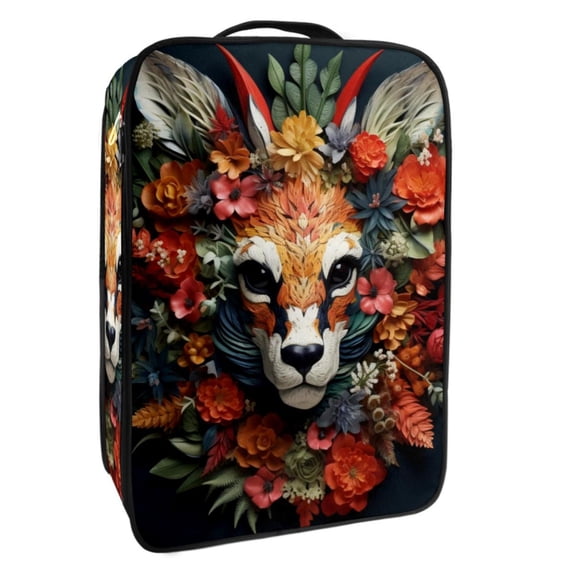 Floral Animal Polyester Shoe Boxes - 23x31cm/9x12in Size for Organization and Storage