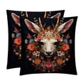 thumbnail image 1 of Floral Animal Velvet Throw Pillow Covers with Unique Patterns - Set of 2 Throw Pillow Inserts Included for Home Decor, 16x16, 18x18, 20x20 Inches, 1 of 6