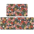 thumbnail image 1 of Floral Anti Fatigue Kitchen Mat Set of 2,Farmhouse Kitchen Rugs and Mats,Waterproof Non Slip Memory Foam Cushioned Comfort Kitchen Floor Mat,Padded Kitchen Mats for Standing 17‘‘x30‘‘+17‘‘x47‘‘, 1 of 6