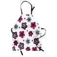 thumbnail image 1 of Floral Apron Cute Florets Buds Kids Girls Stylish Pattern Summer Beauty Art Print, Unisex Kitchen Bib Apron with Adjustable Neck for Cooking Baking Gardening, Magenta Grey Pale Blue, by Ambesonne, 1 of 3