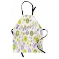 thumbnail image 1 of Floral Apron Funky Flowers Pattern Nature Essence Beauty Blossoms Spring Image, Unisex Kitchen Bib Apron with Adjustable Neck for Cooking Baking Gardening, Lilac Apple and Olive Green, by Ambesonne, 1 of 3