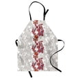 thumbnail image 1 of Floral Apron Romantic Boho Style Narcissus Magic Magnolia Rose Vibrant Pattern Print, Unisex Kitchen Bib Apron with Adjustable Neck for Cooking Baking Gardening, Black Orange Red Grey, by Ambesonne, 1 of 3