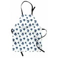thumbnail image 1 of Floral Apron Watercolors Painted Violet Flowers Pattern Blooms Spring Nature Theme, Unisex Kitchen Bib Apron with Adjustable Neck for Cooking Baking Gardening, Navy Blue Turquoise Green, by Ambesonne, 1 of 3