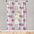 thumbnail image 1 of Floral Aquarelle Window Curtains, Vintage Vibe Peony Pattern with Leaves Greenery Dreamy Colors, Lightweight Decor 2-Panel Set with Rod Pocket, Pair of - 28"x63", Pale Rose Peacock Green, by Ambesonne, 1 of 3