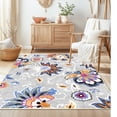 thumbnail image 1 of Dowellia Rugs for Bedroom,Floral Area Rug 4x6 Living Room Rug Non Slip Washable Bedroom Rug Soft Low Pile Flowers Floor Carpet for Living Dining Room,Blue, 1 of 6