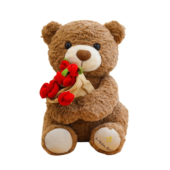 Floral Arrangement Bear Plush Toy WashableMaintenance Perfect For Birthdays And Surprises