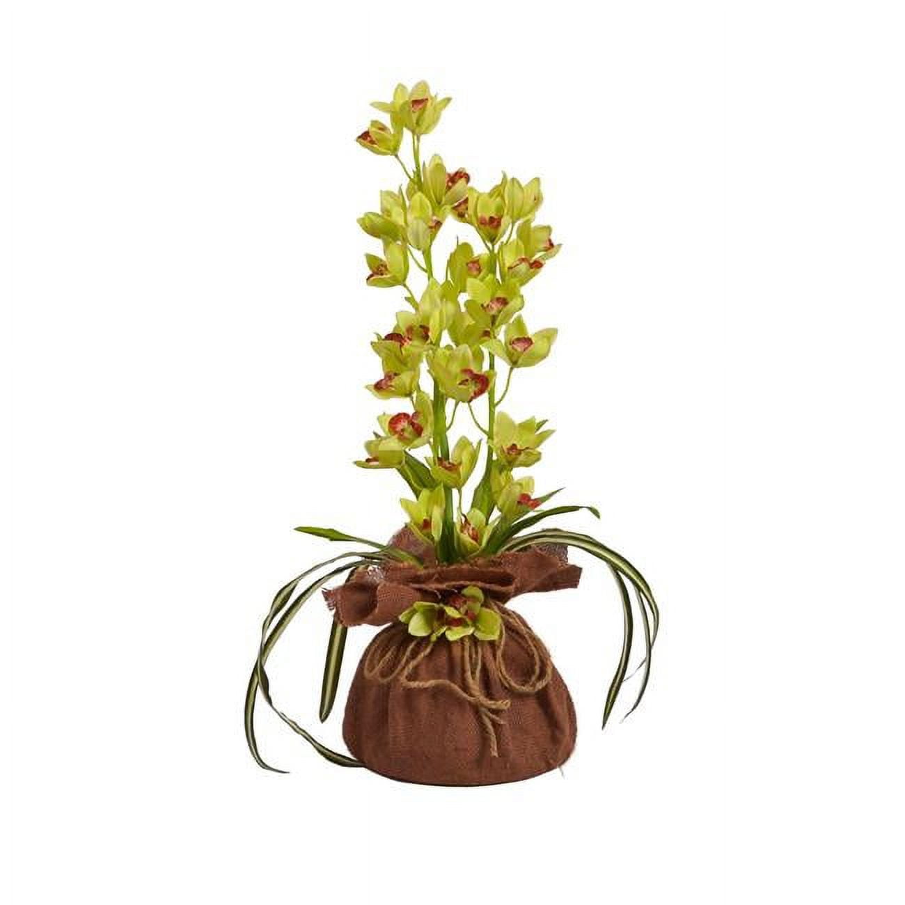 Elegant 27" White Orchid Arrangement in Round Tapered Jar