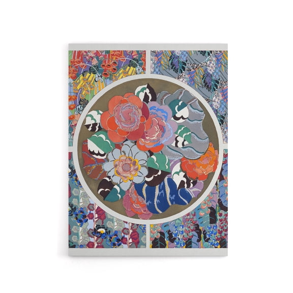 Floral Art Deco Pattern Benedictus Vintage Canvas Wall Art 24X32"