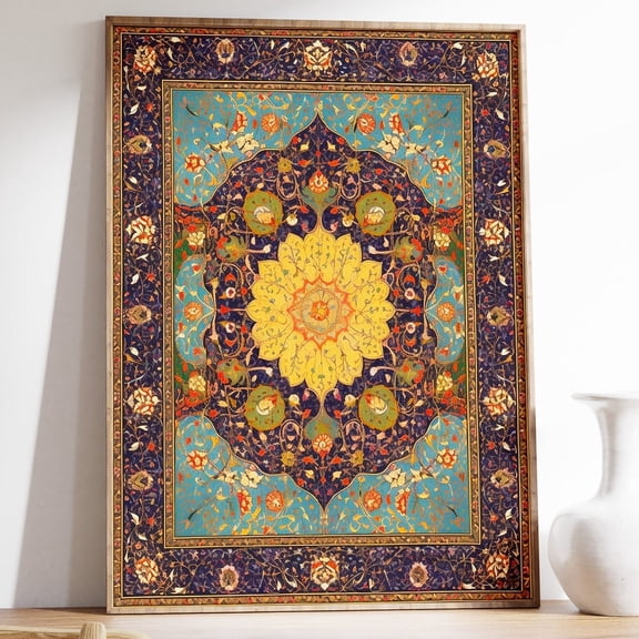Floral Art Poster Traditional Geometric Print Muslim Gift