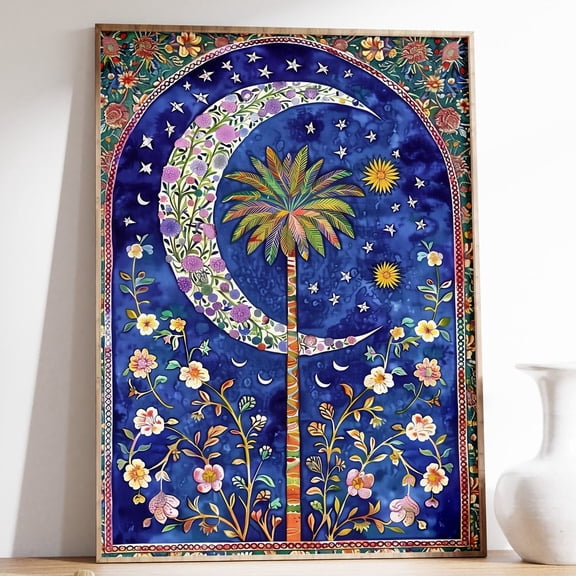 Floral Art Print Arabic Middle Eastern Decor Home Decor Office Wall Art