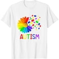 thumbnail image 1 of Floral Autism Awareness Daisy Flower For Women Kids Short Sleeve T-Shirt White 4X-Large, 1 of 5