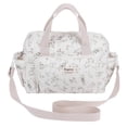 thumbnail image 1 of Floral Baby Diaper Bag Tote Mommy Bag, Women Quilted Cotton Medium Travel Duffle Bag, Cute Cotton Diaper Bags Crossbody Baby Bags for Girl Mom, 1 of 7