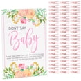 thumbnail image 1 of Floral Baby Shower Clothespin Game For Girl, Don't Say Baby Theme with 60 Pink Clothes Pins and 8x10-Inch Sign, 1 of 9