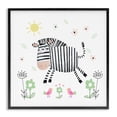thumbnail image 1 of Stupell Industries Floral Baby Zebra Illustration Black Framed Giclee Art, design by Carla Daly, 24 x 24, 1 of 8