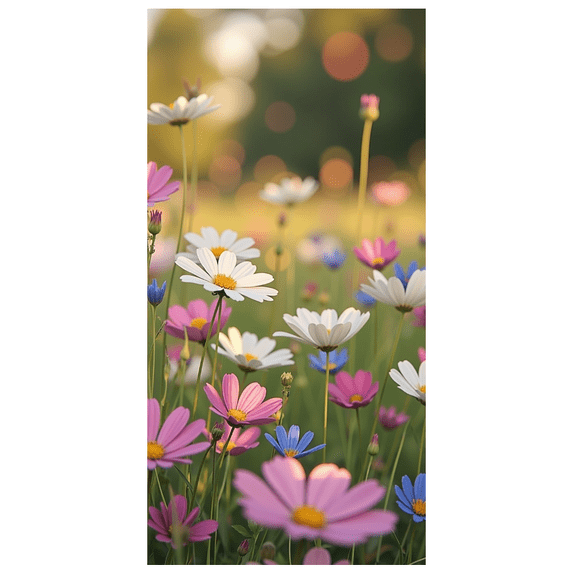 Floral Background Backdrop Banner Colorful Cosmos Flowers Party Decorations Photography Props Garden Parties Outdoor Celebrations Summer Events