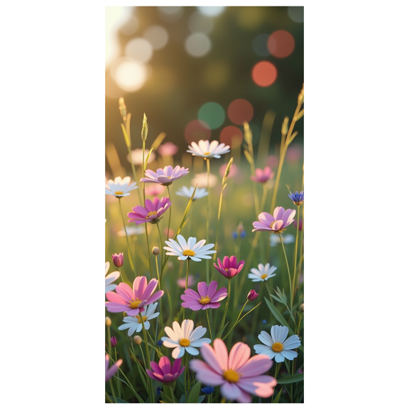 Floral Background Backdrop Banner Colorful Cosmos Flowers Party Decorations Photography Props Garden Parties Outdoor Celebrations Summer Events
