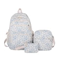 thumbnail image 1 of Floral Backpack 3pcs Set for Women Quilted Backpack Coquette Pleasing Kawaii Rucksack Cute Preppy Daypack, 1 of 7