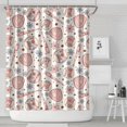 thumbnail image 1 of Floral Baseball Pattern Shower Curtain 84"x72" ,Bathroom Decorative Shower Curtains Set with 12 Hooks,Modern Waterproof Washable Shower Curtain, 1 of 6