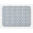 thumbnail image 1 of Floral Bath Mat, Art of Blossoming Flowers Romantic of Love, Plush Bathroom Decor Mat with Non Slip Backing, 29.5" X 17.5", Dark Blue Pale Blue, by Ambesonne, 1 of 2