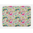 thumbnail image 1 of Floral Bath Mat, Colorful Botanical Motifs with Various Flowers and Leaves, Plush Bathroom Decor Mat with Non Slip Backing, 29.5" X 17.5", Multicolor, by Ambesonne, 1 of 2