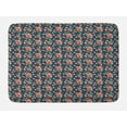 thumbnail image 1 of Floral Bath Mat, Composition of Repeating Roses and Tiny Flowers Spring Season Layout, Plush Bathroom Decor Mat with Non Slip Backing, 29.5" X 17.5", Dark Indigo and Multicolor, by Ambesonne, 1 of 2