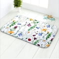 thumbnail image 1 of Floral Bath Mat, Leaf Bathroom Rugs, Flower Bath Rugs, 24''''X16'''', Super Soft and Absorbent Shaggy Plush Green Bath Rugs, Memory Non-Slip., 1 of 6
