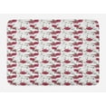 thumbnail image 1 of Floral Bath Mat, Pink Gracious Poppy Pattern on Plain Background, Plush Bathroom Decor Mat with Non Slip Backing, 29.5" X 17.5", Dried Rose Army Green, by Ambesonne, 1 of 2