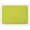 thumbnail image 1 of Floral Bath Mat, Repetitive Cheerful Spring Pattern with Flowers and Dots, Plush Bathroom Decor Mat with Non Slip Backing, 29.5" X 17.5", Yellow Green Blush, by Ambesonne, 1 of 2
