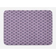 thumbnail image 1 of Floral Bath Mat, Spring Print of Aster Flowers and Silhouettes in Repetitive Pattern, Plush Bathroom Decor Mat with Non Slip Backing, 29.5" X 17.5", Dark Indigo Pale Pink, by Ambesonne, 1 of 2